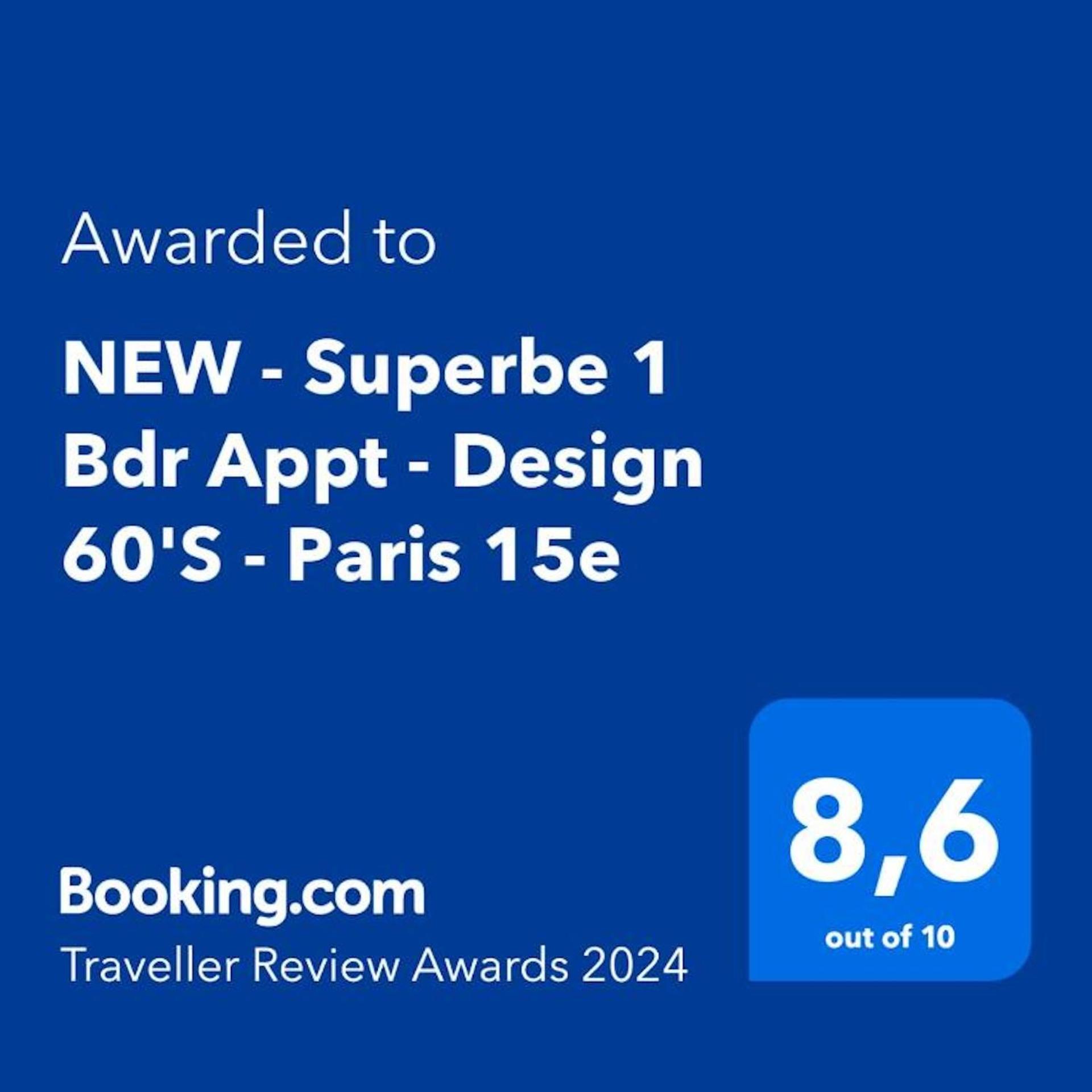 New - Superbe 1 Bdr Appt - Design 60'S - Paris 15E 아파트 외부 사진